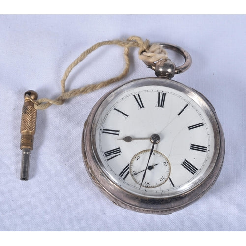 A Victorian Open Face Silver Pocket Watch. WORKING - Hallmarked Birmingham 1890 - 0101