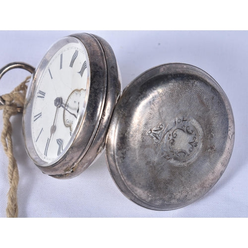 A Victorian Open Face Silver Pocket Watch. WORKING - Hallmarked Birmingham 1890 - 0101