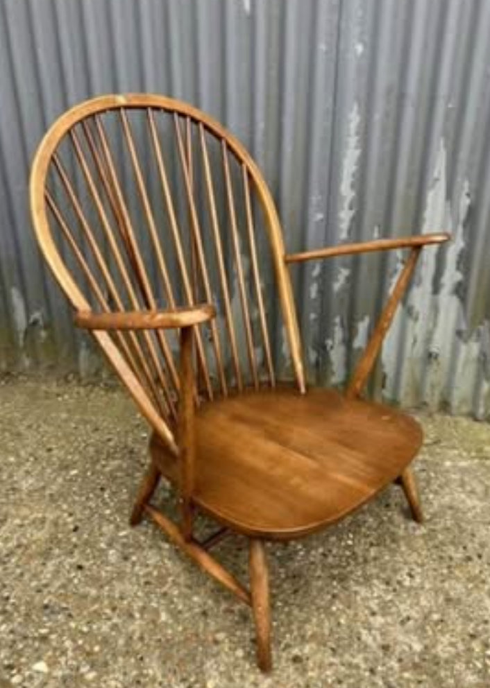 Ercol Grandfather Armchair in the Golden Dawn finish, a classic piece of mid-century furniture