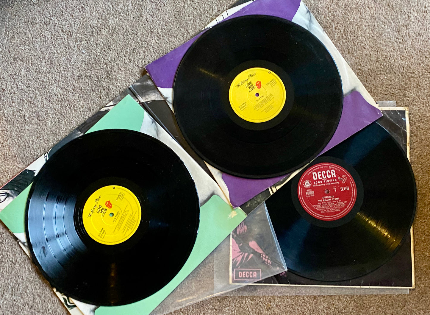 2 X Rolling Stones Vinyl LP Records - £40 for both - Aftermath & Love You Live