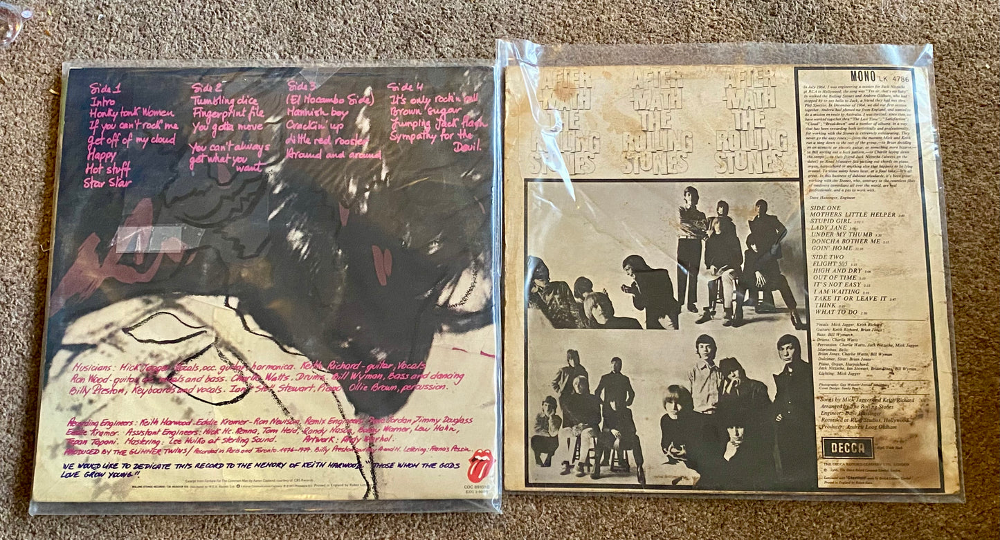 2 X Rolling Stones Vinyl LP Records - £40 for both - Aftermath & Love You Live