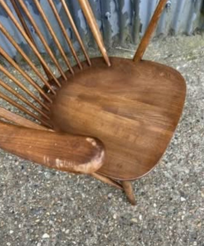 Ercol Grandfather Armchair in the Golden Dawn finish, a classic piece of mid-century furniture