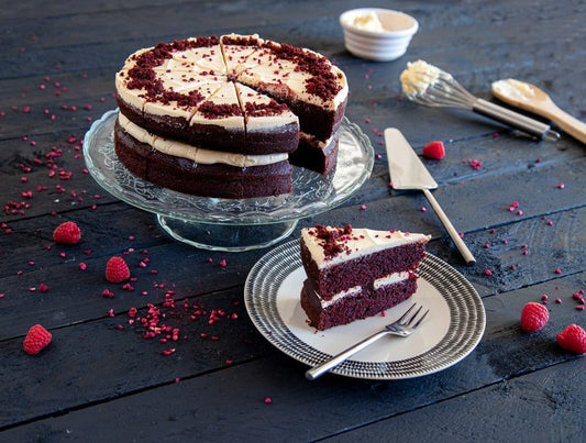 Slice Of Raspberry Red Velvet Cake